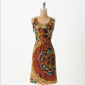 Anthropologie Multicolor Floral Dress